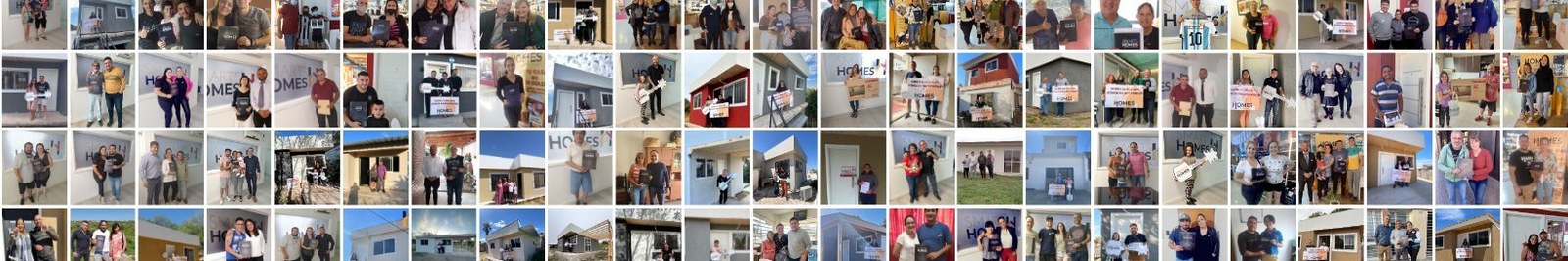 Collage de familias que recibieron sus viviendas Smarts Homes en distintas provincias del país