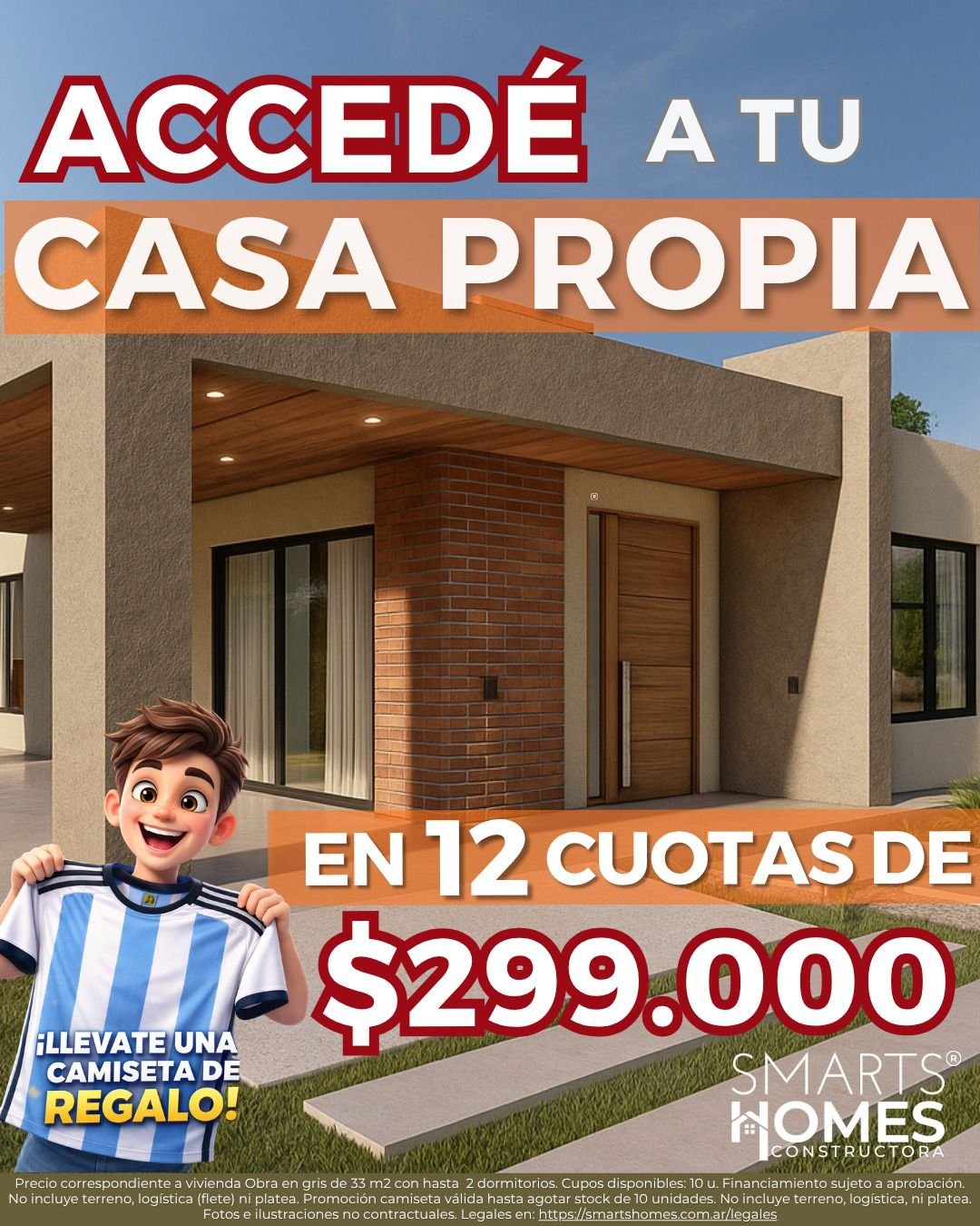 Pieza publicitaria: Accedé a tu casa propia en 12 cuotas de $299.000